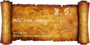 Mühle Imbert névjegykártya